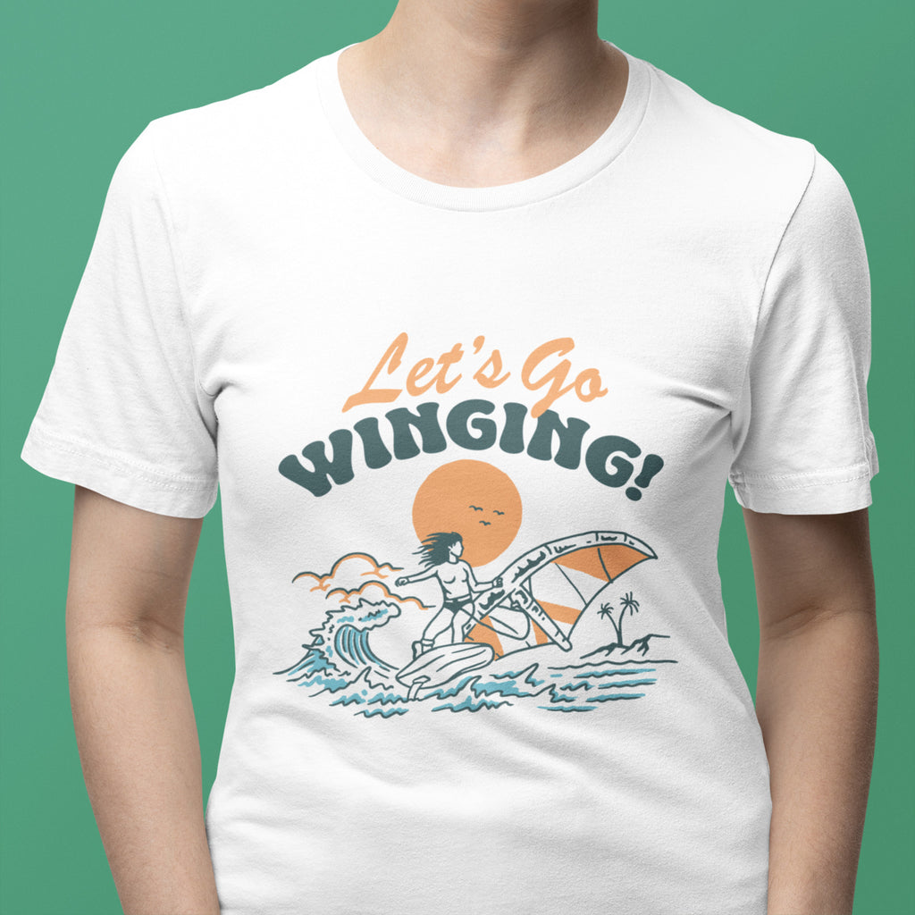 Vintage Wing Foiling Adventure: 'Let's Go Winging' Tee - WINGFOILDAILY