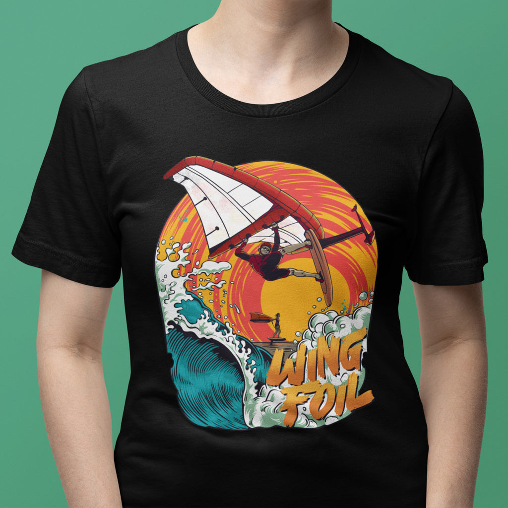 Wing Foiling Vibes T-Shirt Catch the Sunset, Ride the Wave - WINGFOILDAILY