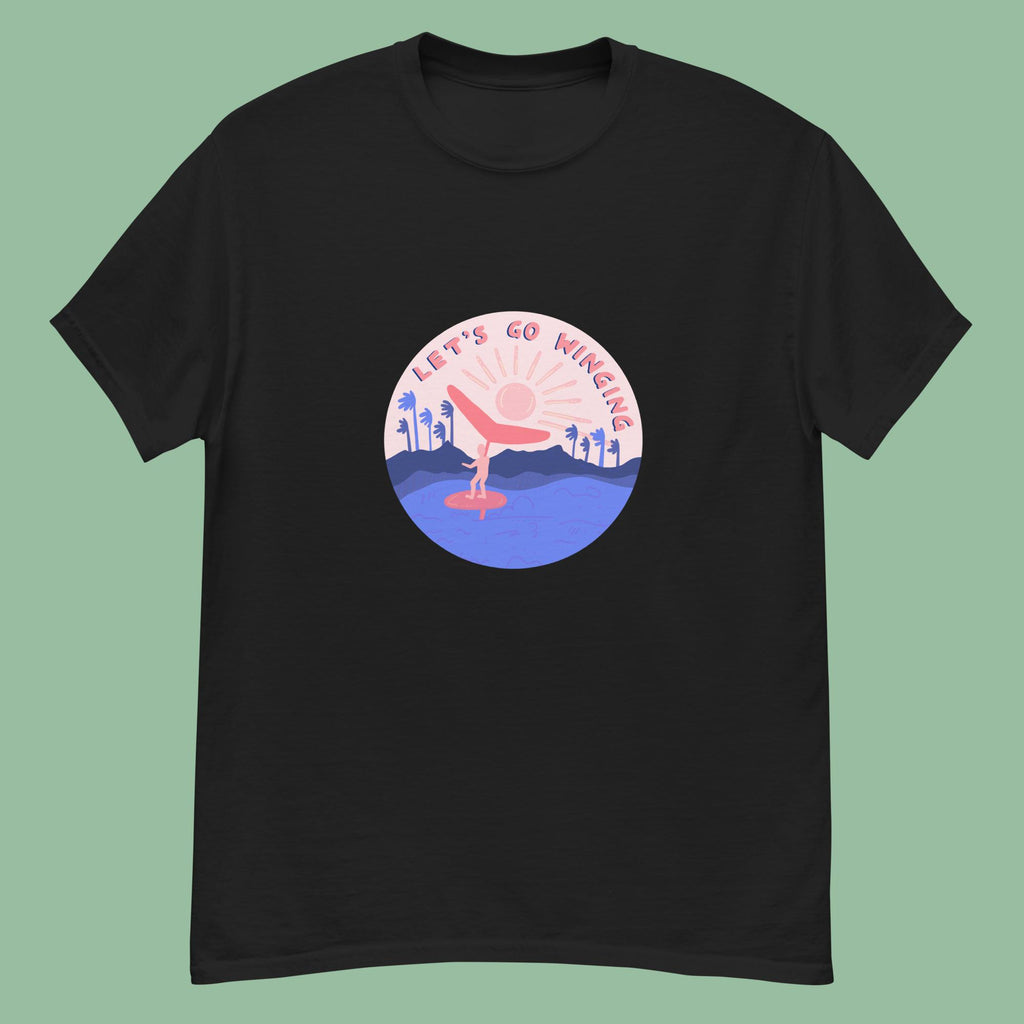 Let's go Winging Unisex Wing Foiling T-Shirt Pink