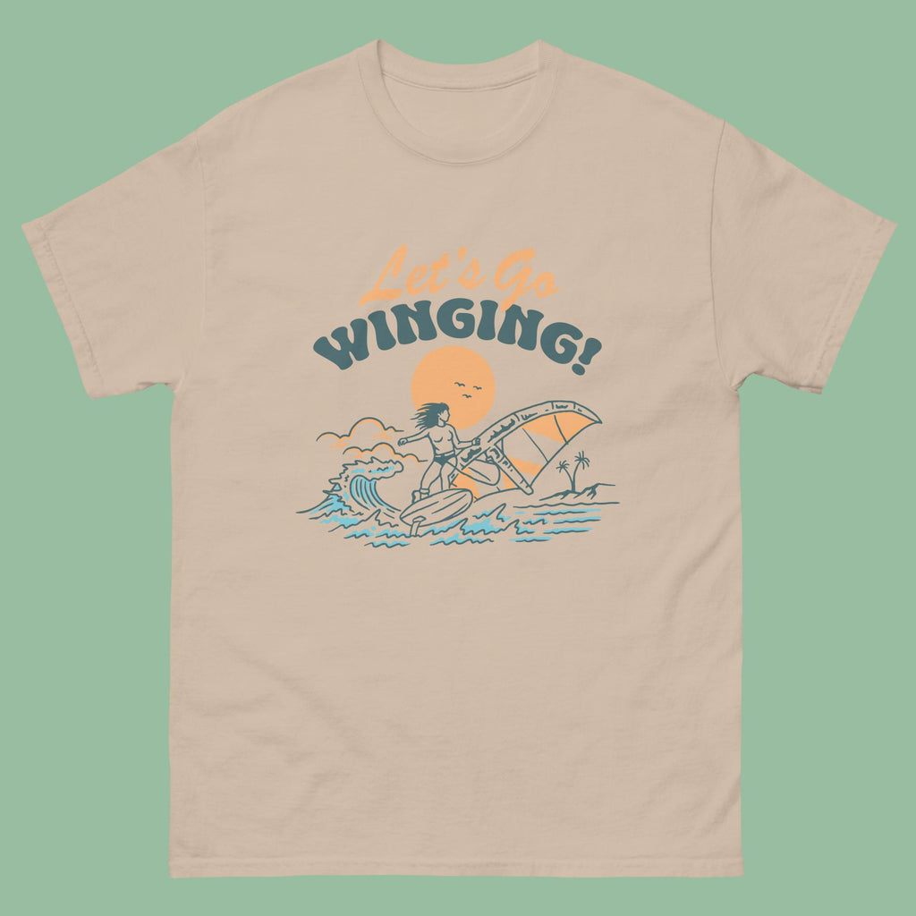 Vintage Wing Foiling Adventure: 'Let's Go Winging' Tee - WINGFOILDAILY