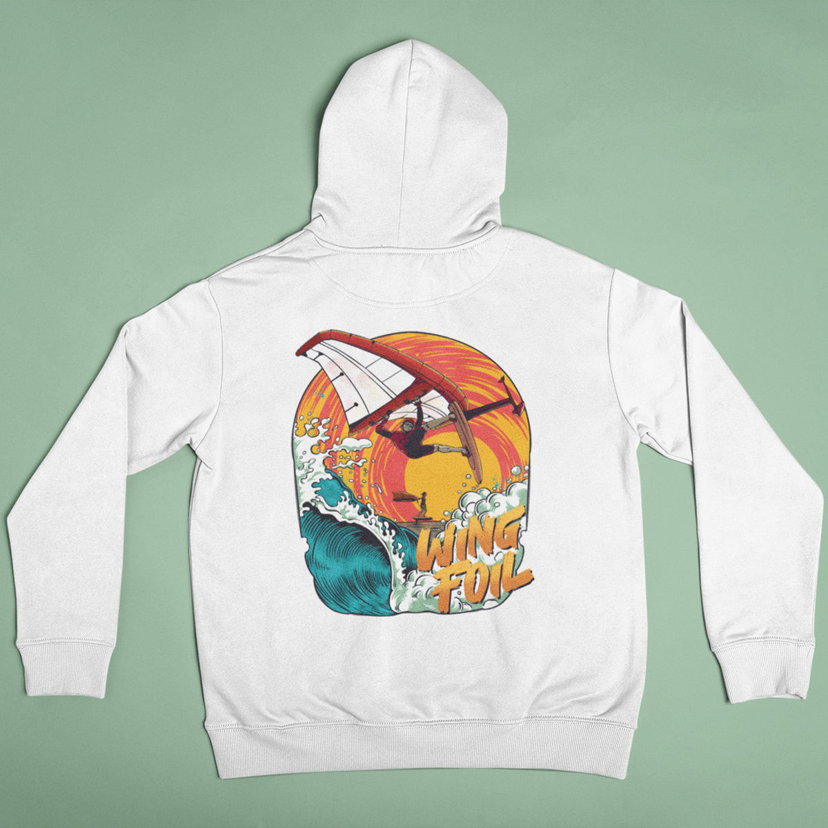 Hoodie Wing Foil Vibes Front and Back Prints – WINGFOILDAILY